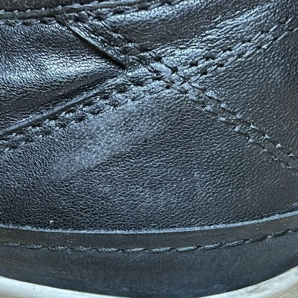 COPY - JOHN VARVATOS Reed 315 Black Leather White Rubber Sole Sneakers Men Size… - Picture 11 of 11